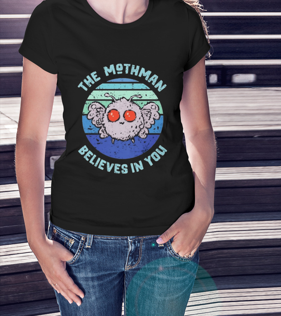 The Mothman Believes In You Distressed T-Shirt