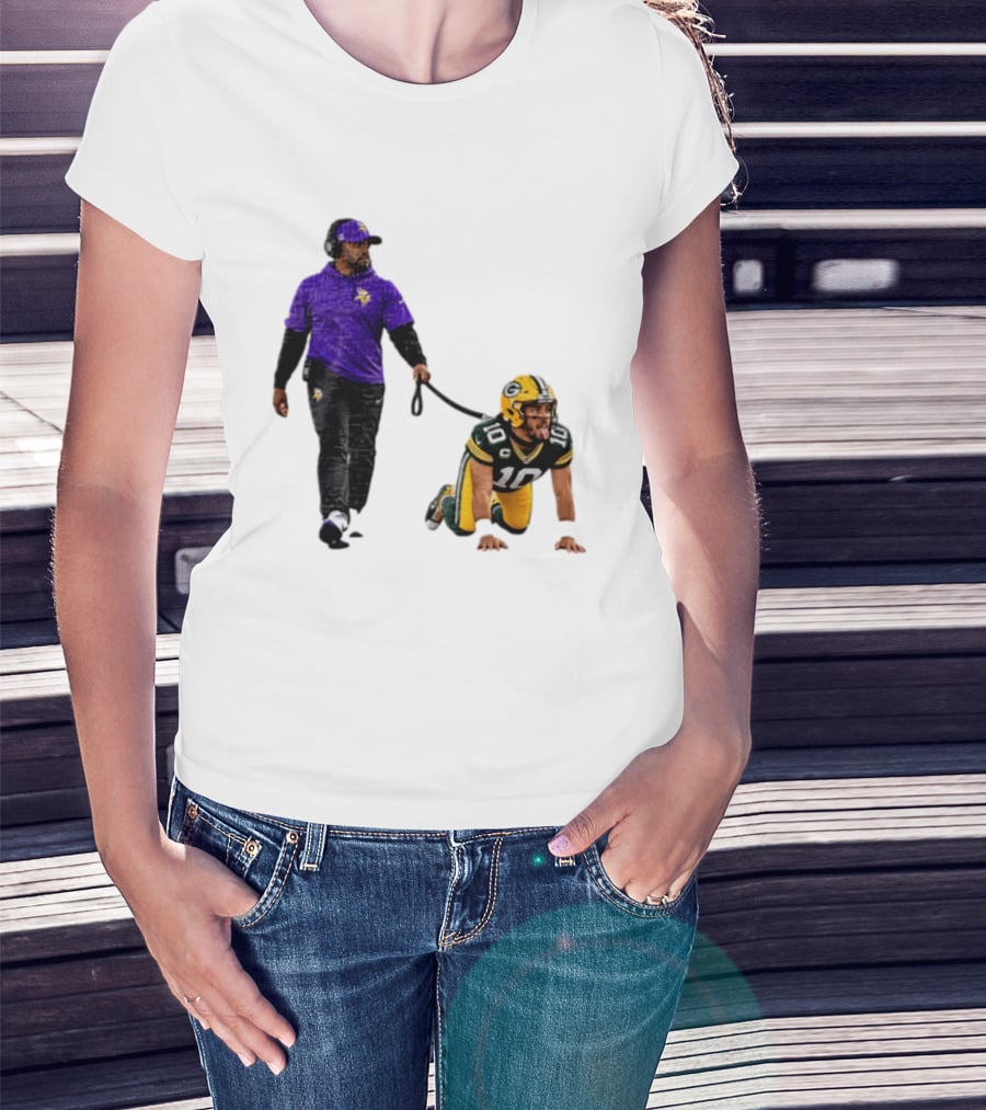 Brian Flores Minnesota Vikings Dominating Jordan Love Green Bay Packers NFL Meme T-Shirt