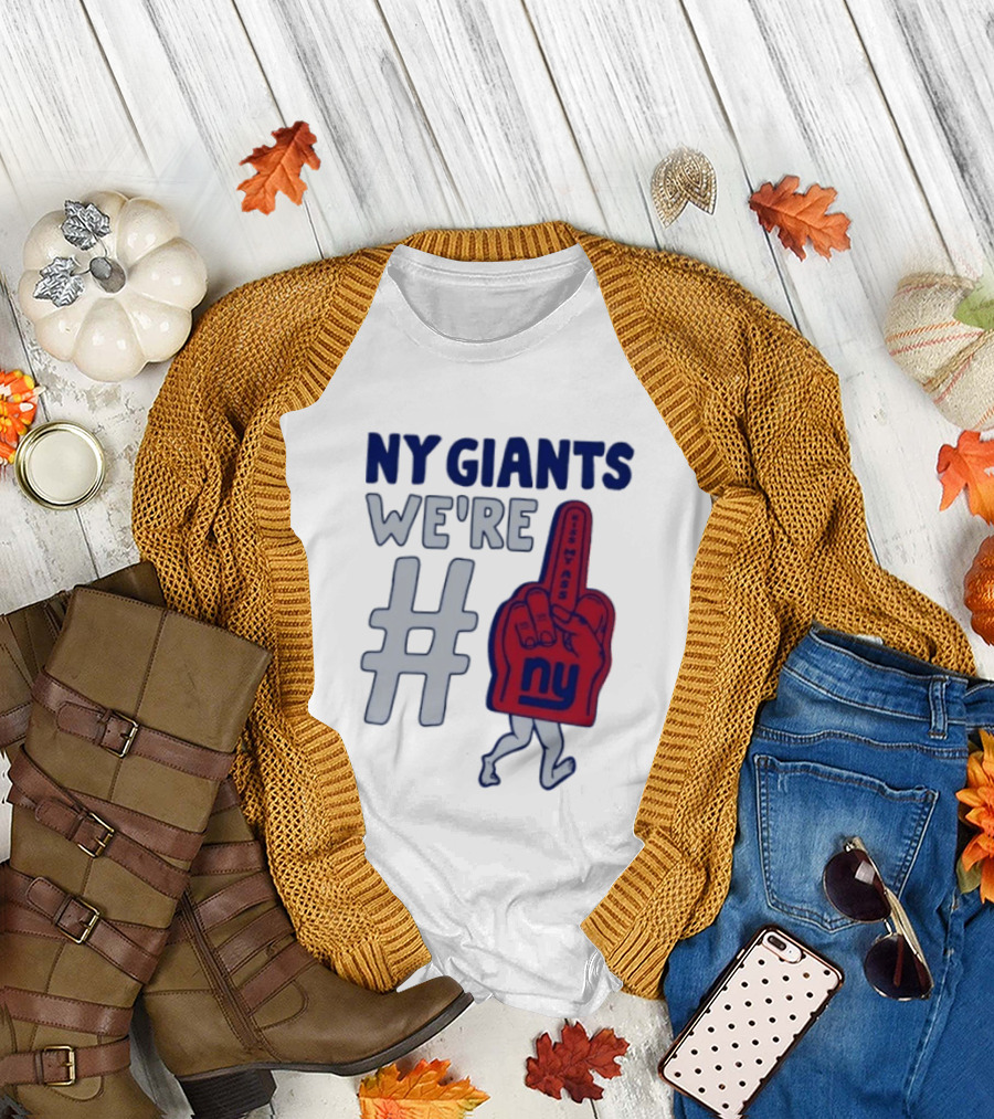 NY Giants We're # Kiss My Ass Foam Finger T-Shirt