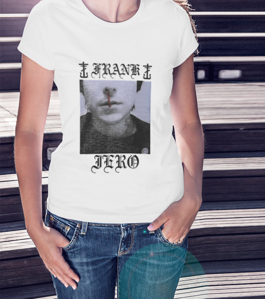 Franke Jero Dark Blue Aesthetic Nosebleed Art My Chemical Romance T-Shirt