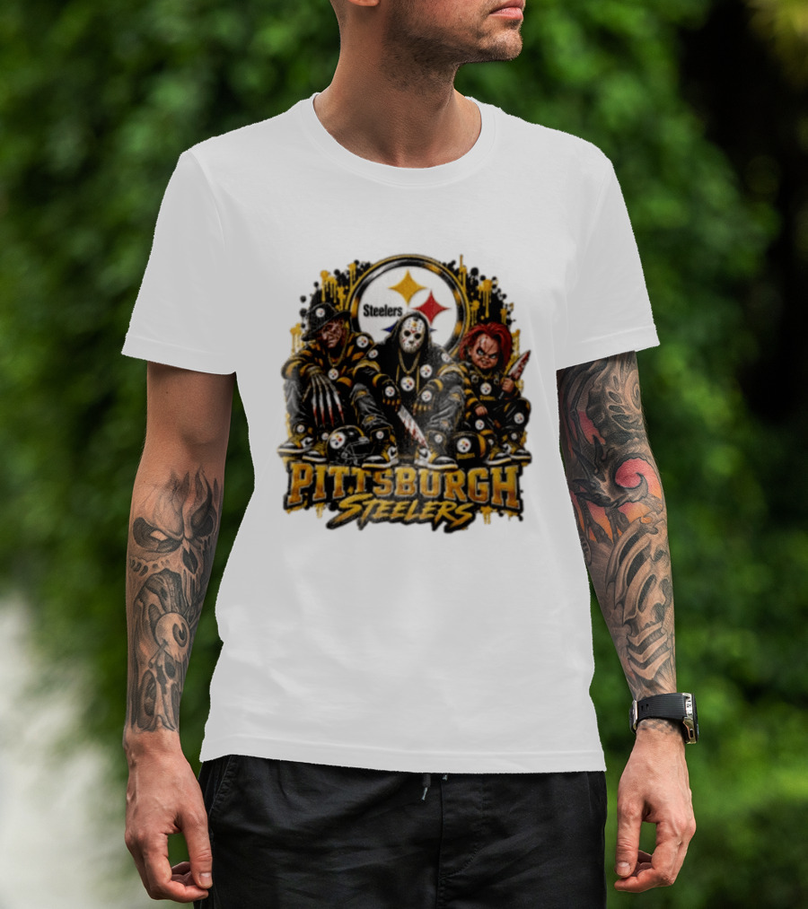 Freddy Krueger Jason Voorhees Chucky Steelers Halloween Pittsburgh T-Shirt