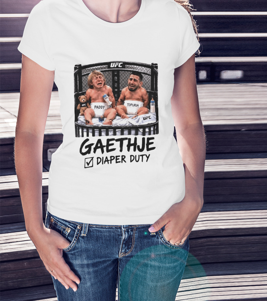 UFC Gaethje Diaper Duty Paddy Topuria Cage Fight T-Shirt