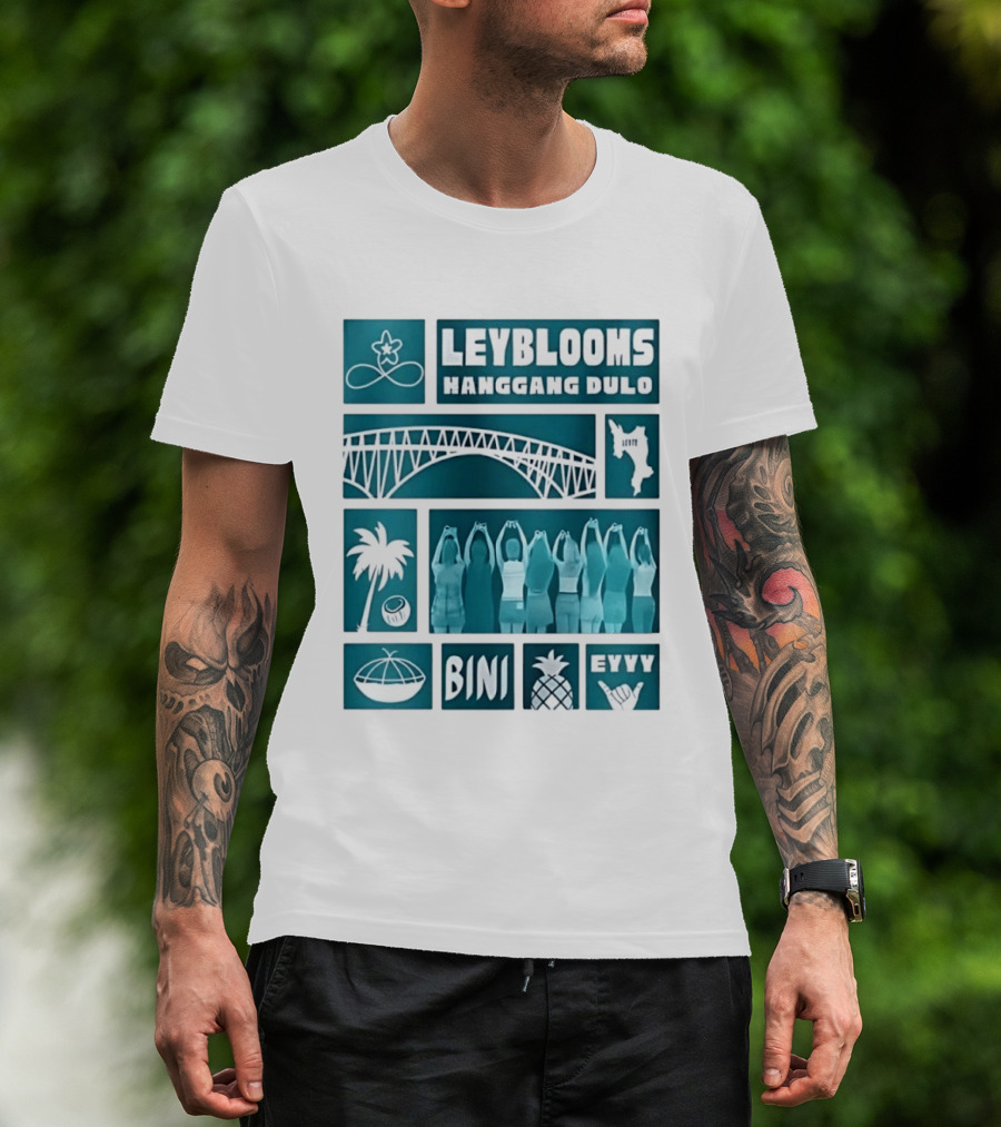 Leyblooms Hanggang Dulo Bini Eyyy Leyte Bridge Palm Coconut Pineapple T-Shirt