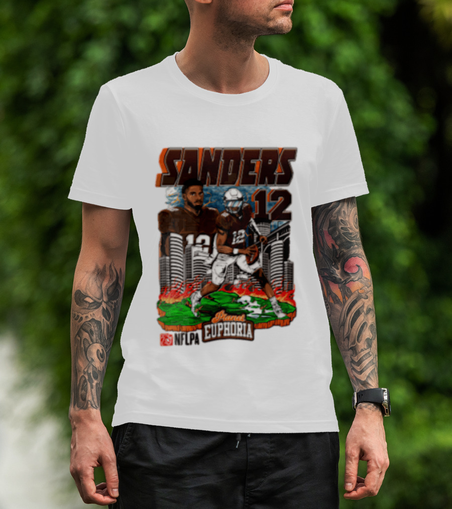 Sanders 12 Football Legend Euphoria NFCA Brand T-Shirt