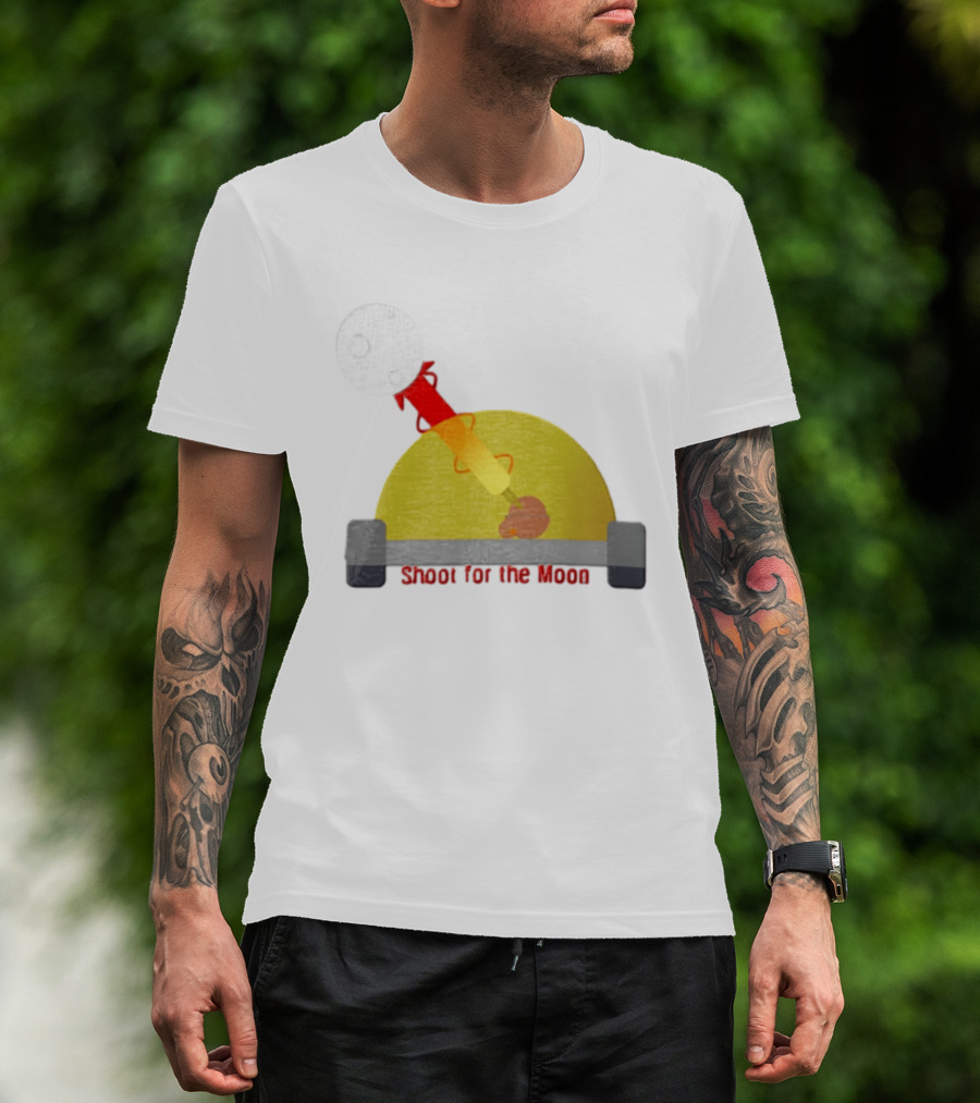Shoot For The Moon Rocket Launcher Animation T-Shirt