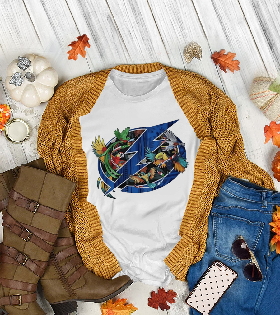 Tampa Bay Lightning NHL Tropical Birds Parrot Toucan Floridian T-Shirt