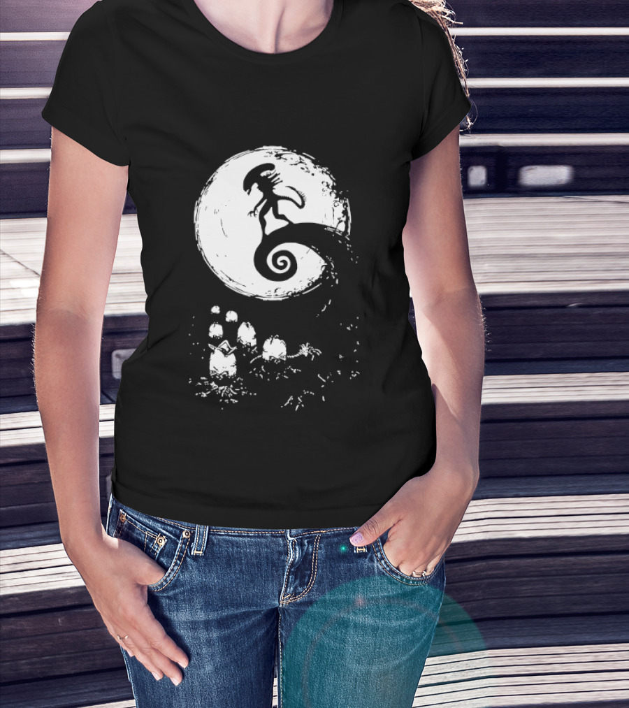 Alien Xenomorph Nightmare Before Christmas Mashup T-Shirt