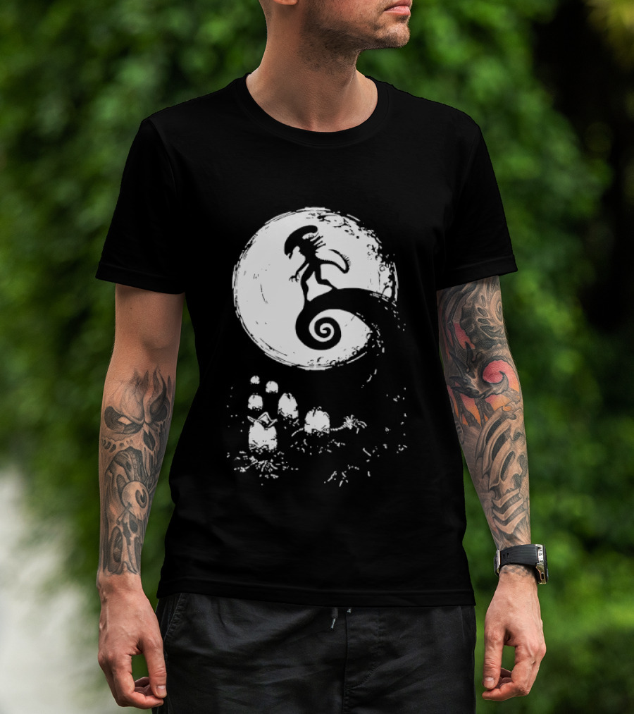 Alien Xenomorph Nightmare Before Christmas Mashup T-Shirt