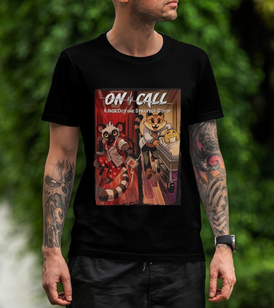 On Call A High Octane Strategy Co Op Lemur And Cat Doctors In Action T-Shirt