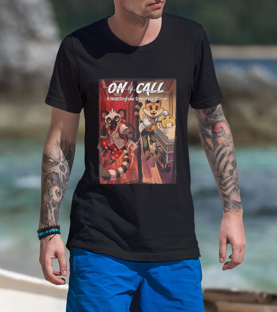 On Call A High Octane Strategy Co Op Lemur And Cat Doctors In Action T-Shirt