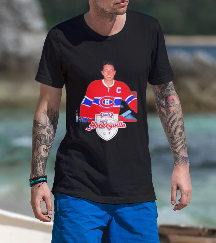 Jean Béliveau Montreal Canadiens Kraft Hockeyville Canadiens Logo Vintage Hockey T-Shirt