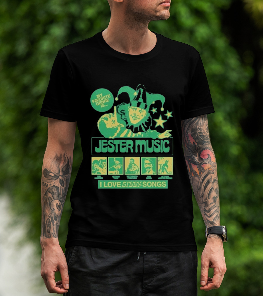 Jester Music My Favorite Genre Is The Garden Jethro Tull Return To Forever The Dead I Love Silly Songs T-Shirt