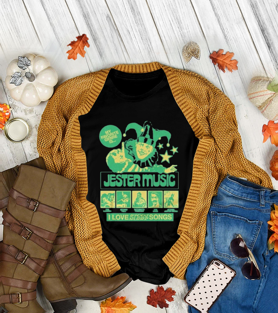 Jester Music My Favorite Genre Is The Garden Jethro Tull Return To Forever The Dead I Love Silly Songs T-Shirt