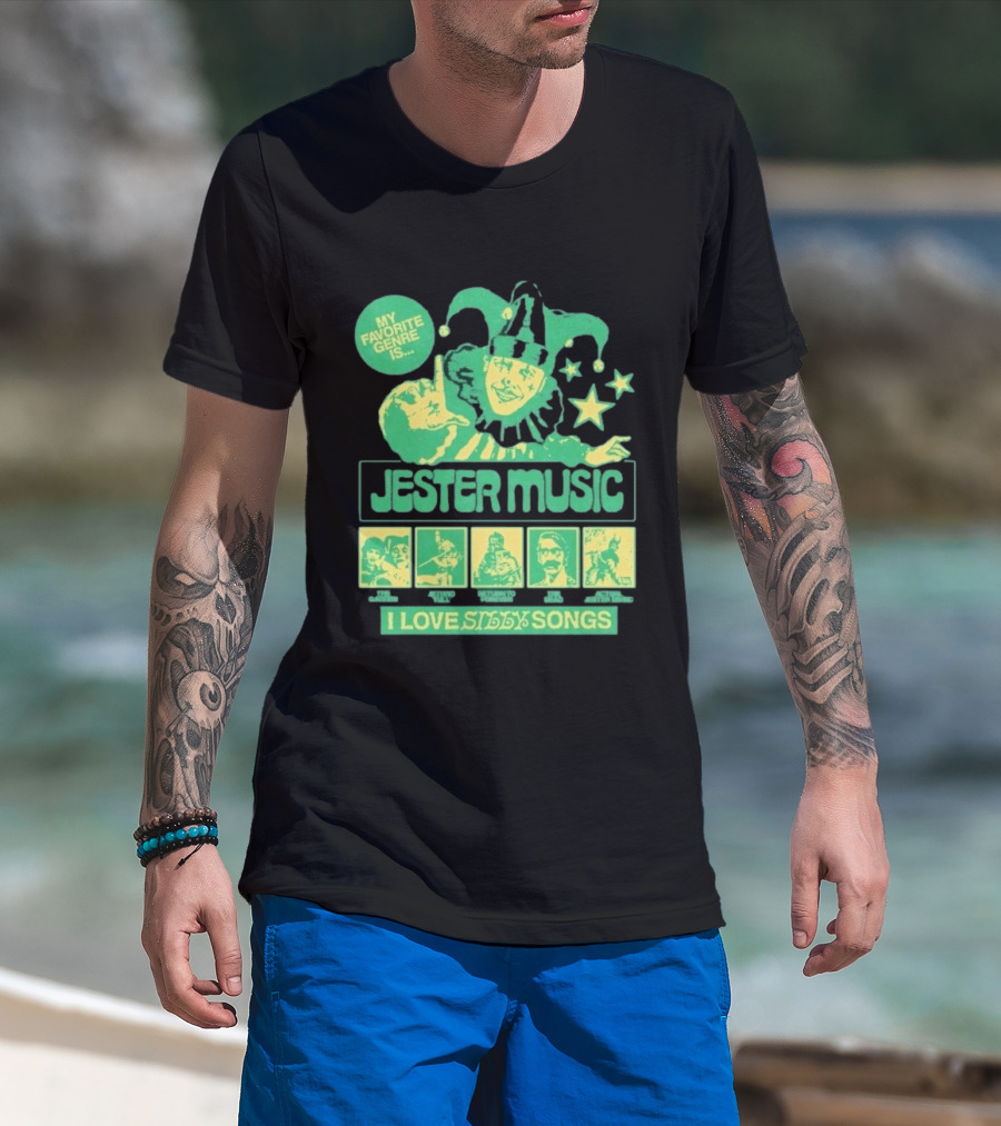Jester Music My Favorite Genre Is The Garden Jethro Tull Return To Forever The Dead I Love Silly Songs T-Shirt