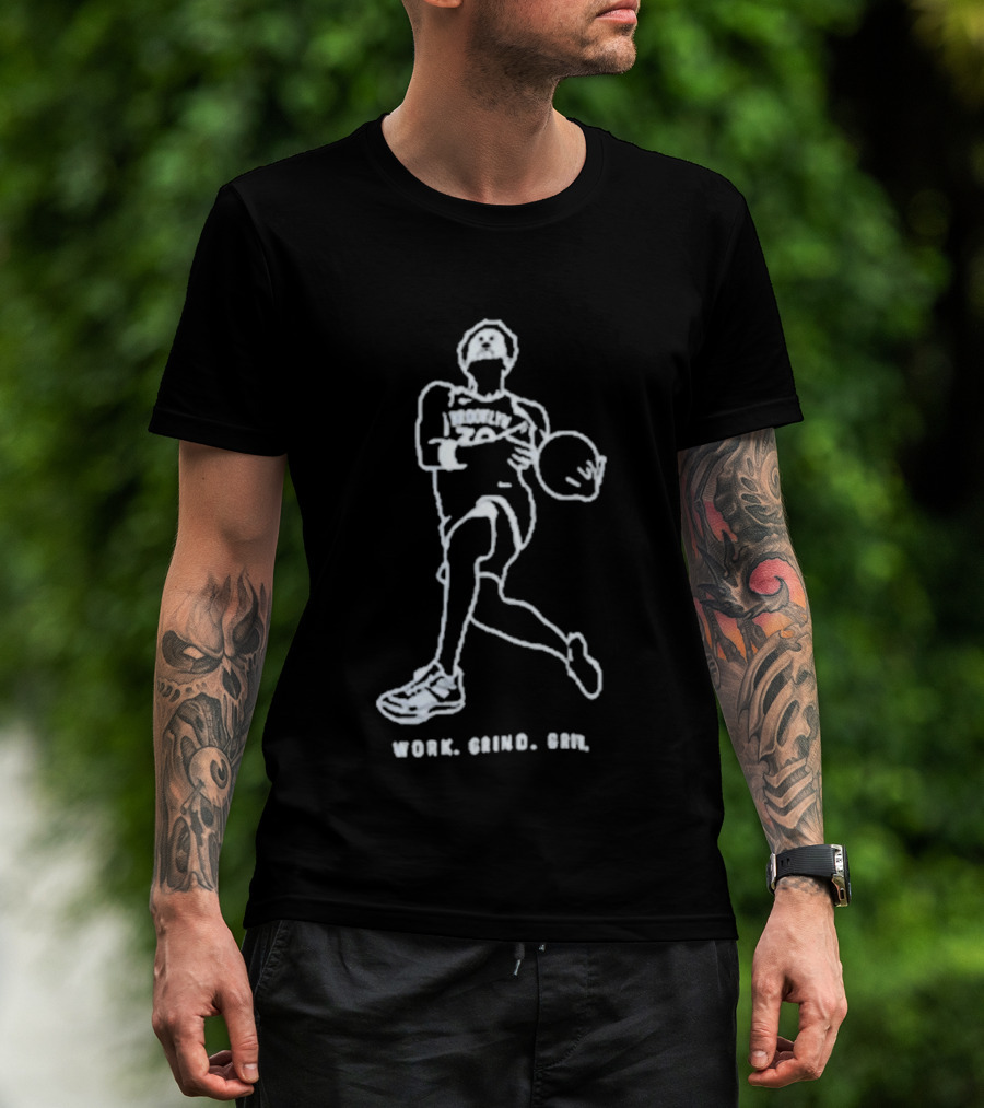Julius Randle Basketball Work Grind Grow T-Shirt