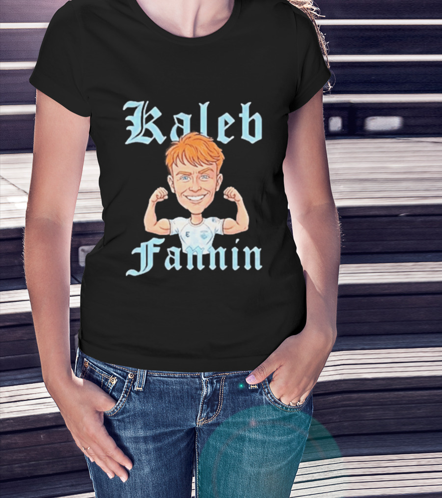 Kaleb Fannin Cartoon Character Flexing Muscles T-Shirt