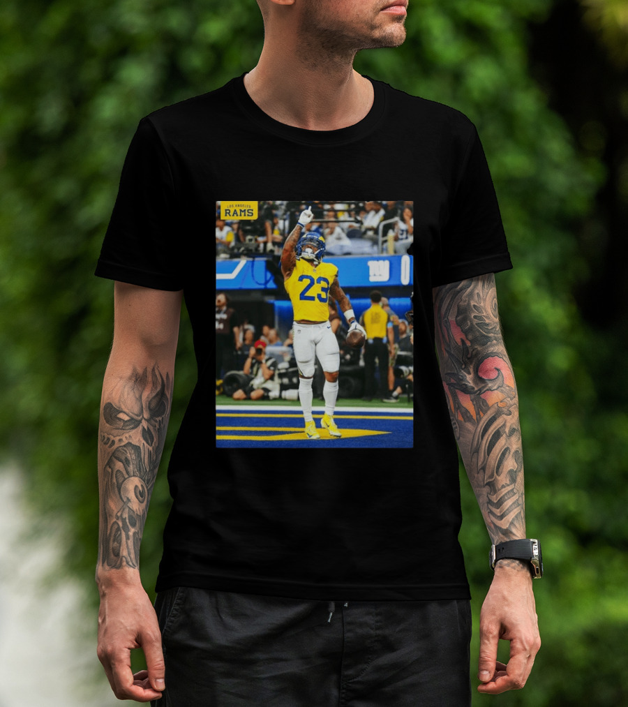 Los Angeles Rams Kamren Kinchens #23 NFL Football Jersey Celebration T-Shirt