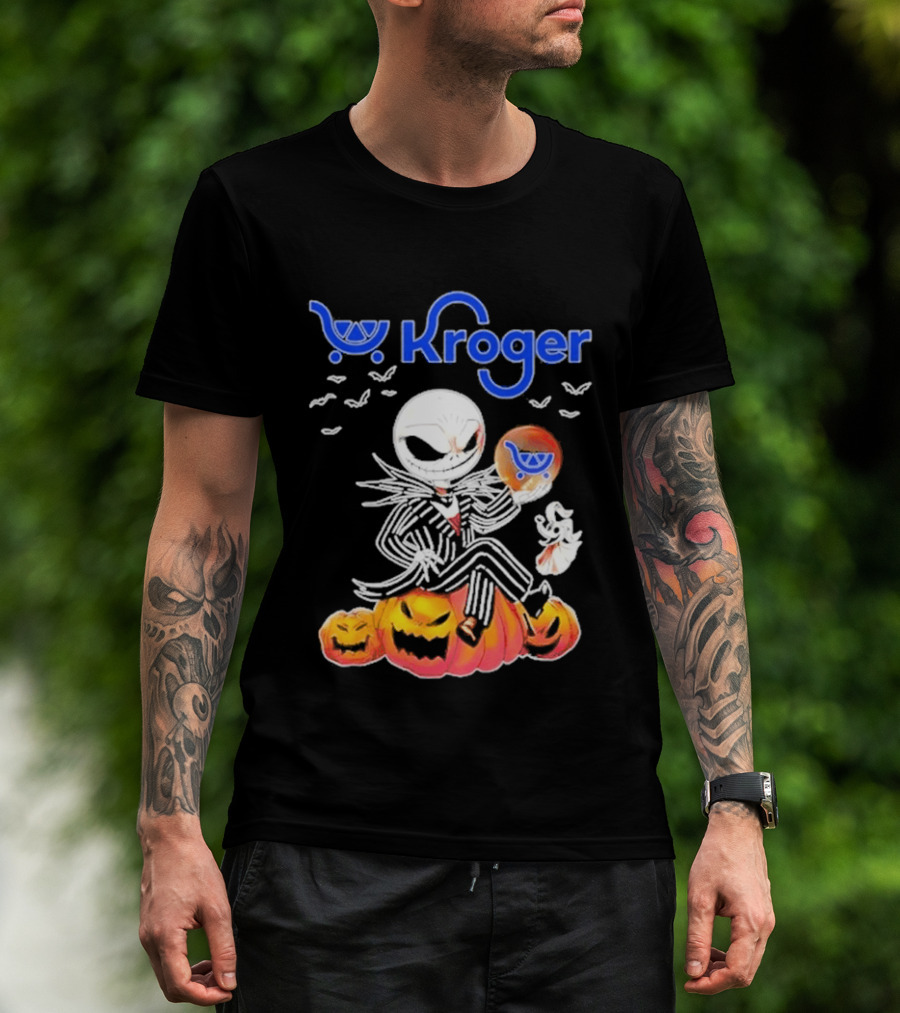 Kroger Jack Skellington Zero Halloween Pumpkin Balloons T-Shirt