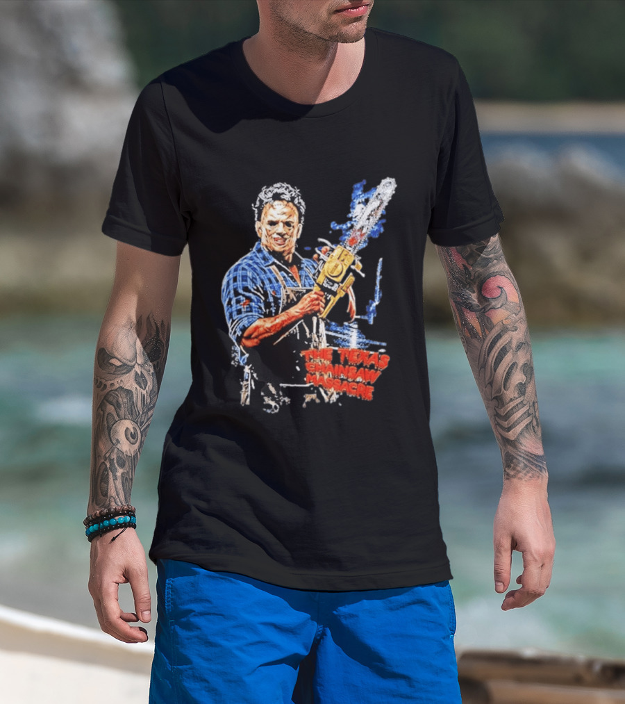 Texas Chainsaw Massacre Leatherface Chainsaw T-Shirt