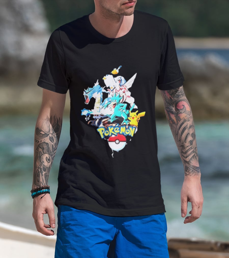 Pokemon Pikachu Gyarados Ralts Golduck Pelipper Dialga Poke Ball T-Shirt