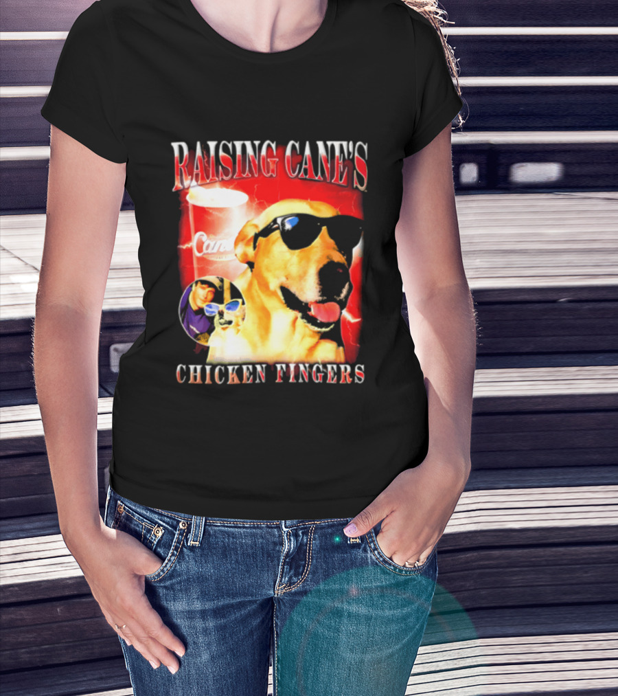 Raising Cane's Labrador Sunglasses Cup Chicken Fingers T-Shirt