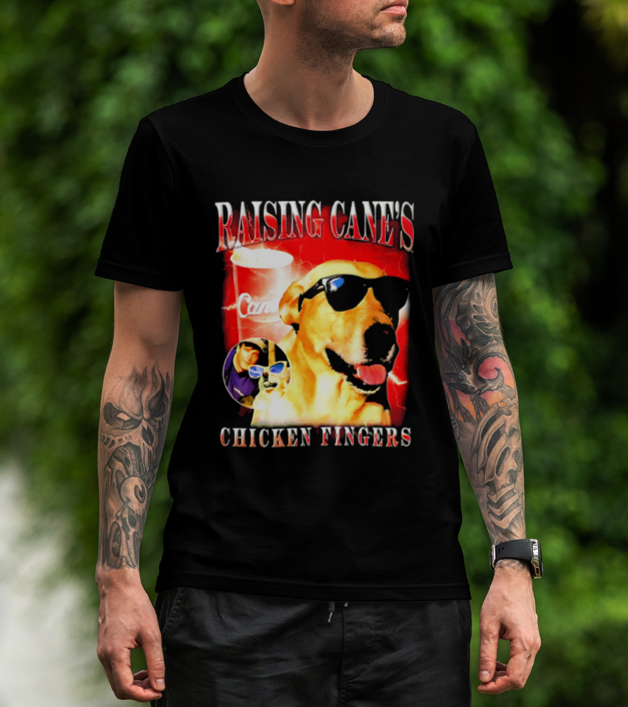 Raising Cane's Labrador Sunglasses Cup Chicken Fingers T-Shirt