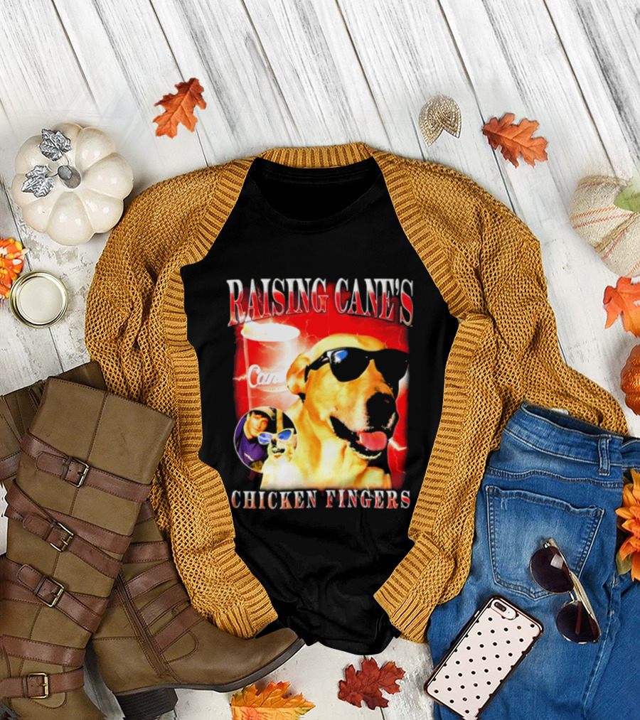 Raising Cane's Labrador Sunglasses Cup Chicken Fingers T-Shirt