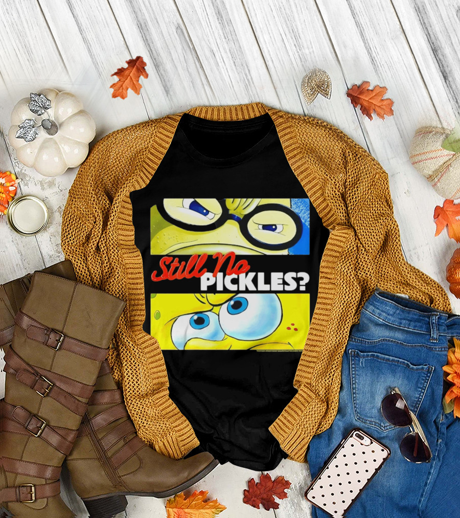 SpongeBob SquarePants Still No Pickles Nickelodeon Eyes Close Up T-Shirt