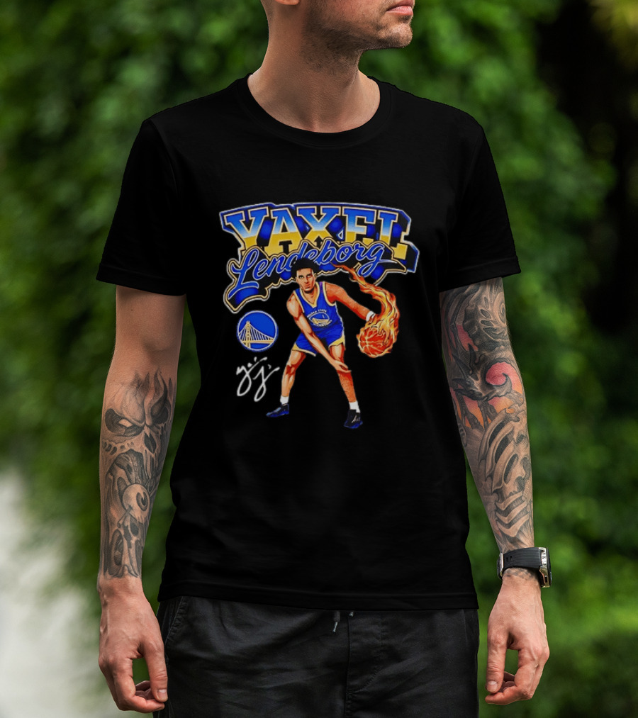 Vaxfi Lendeborg Golden State Warriors Basketball Flame Player T-Shirt