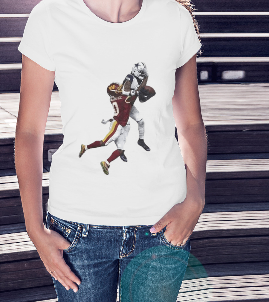 Ceedee Lamb Dak Prescott Record Breaking Touchdown Dallas Washington Football Moment T-Shirt