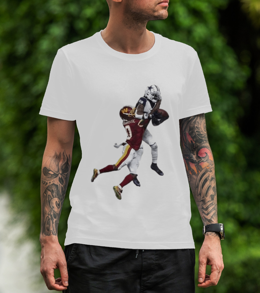 Ceedee Lamb Dak Prescott Record Breaking Touchdown Dallas Washington Football Moment T-Shirt