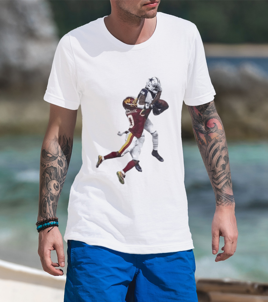 Ceedee Lamb Dak Prescott Record Breaking Touchdown Dallas Washington Football Moment T-Shirt