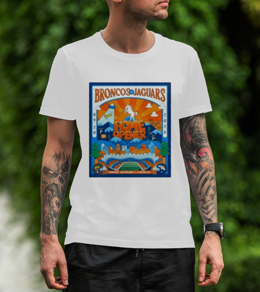 Broncos Vs Jaguars 2026 Home Opener Denver Colorado Football Clash 09 20 T-Shirt