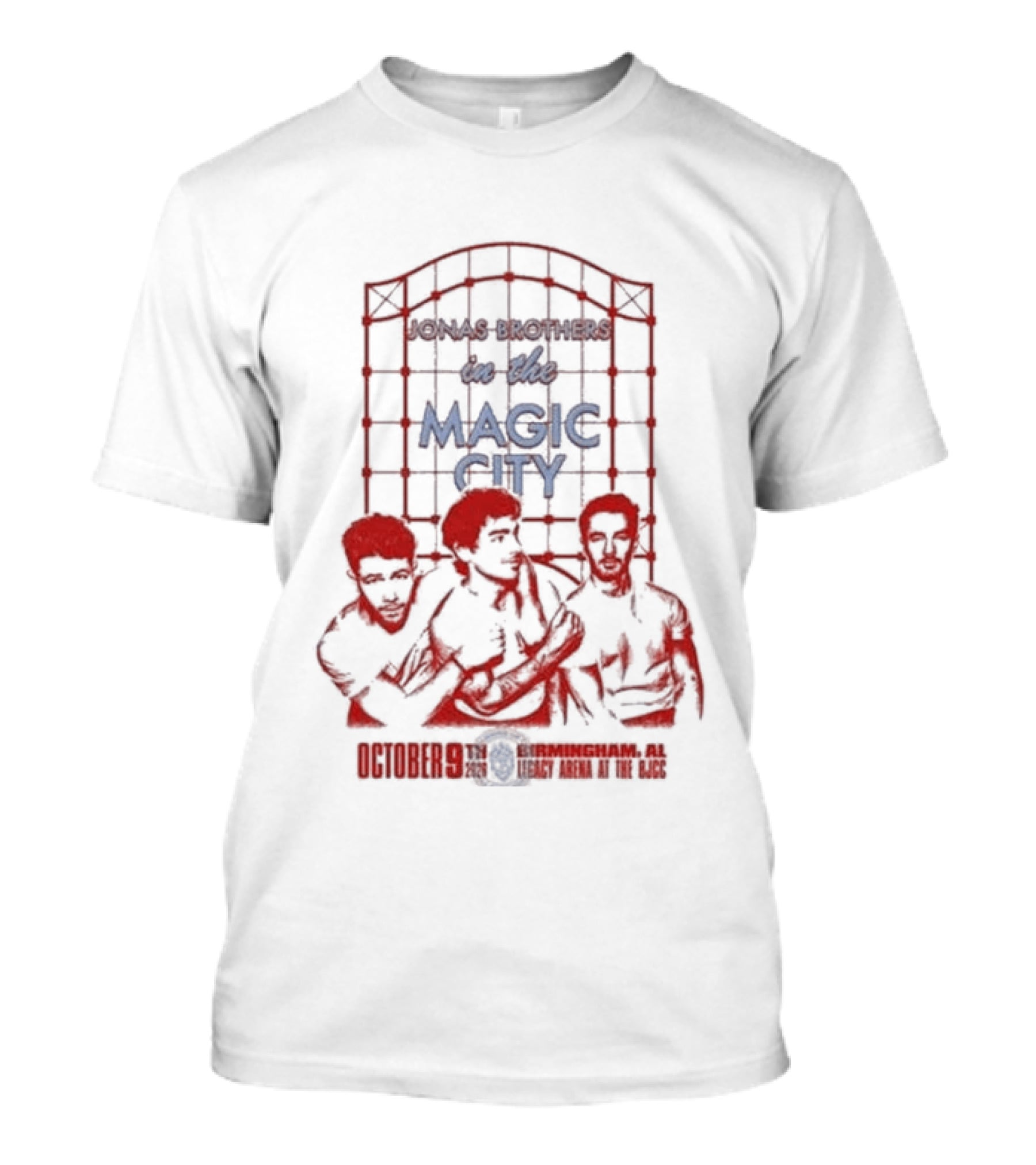 Jonas Brothers Burning Up Tour Birmingham Alabama Magic City T-Shirt