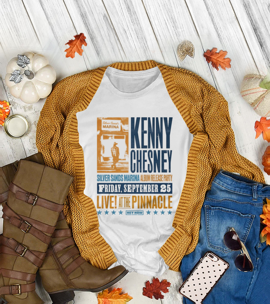 Kenny Chesney Silver Sands Marina Album Release Party Friday September 25 Live At The Pinnacle Stars T-Shirt
