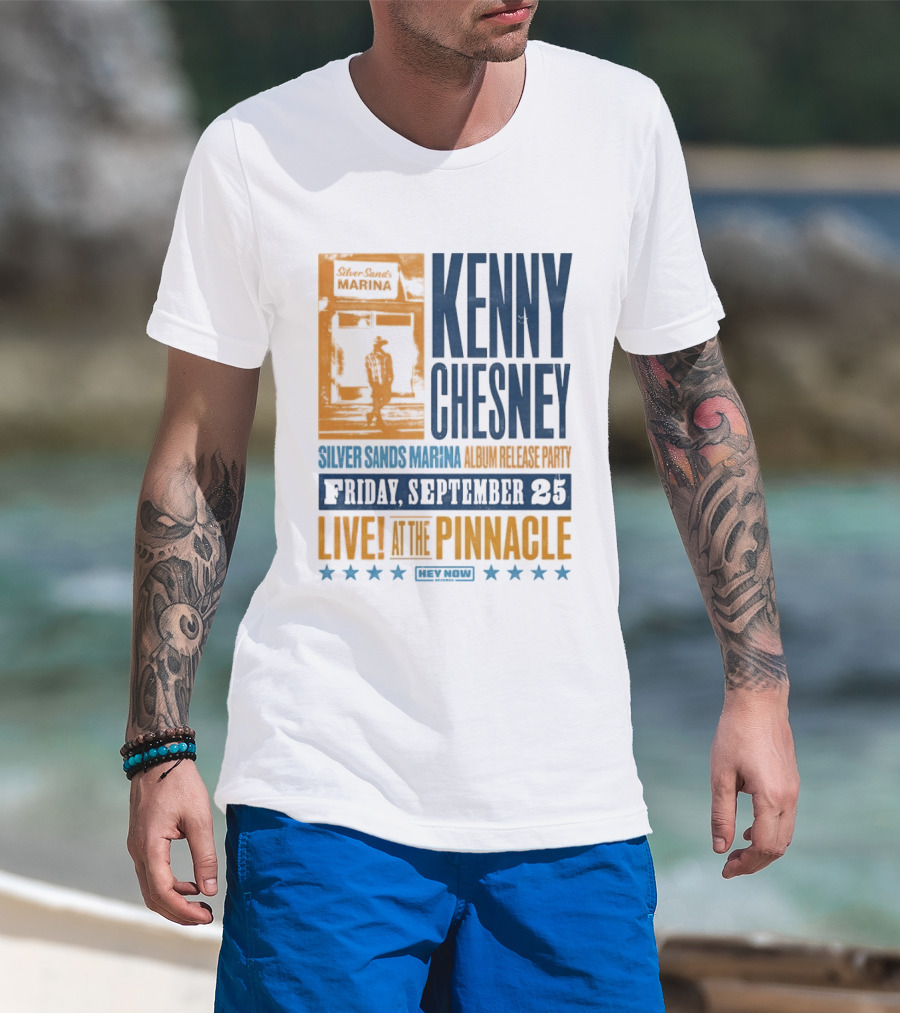 Kenny Chesney Silver Sands Marina Album Release Party Friday September 25 Live At The Pinnacle Stars T-Shirt