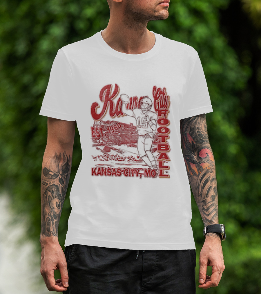 Kansas City Chiefs Football 1960 Patrick Mahomes Quarterback Kansas City MO T-Shirt