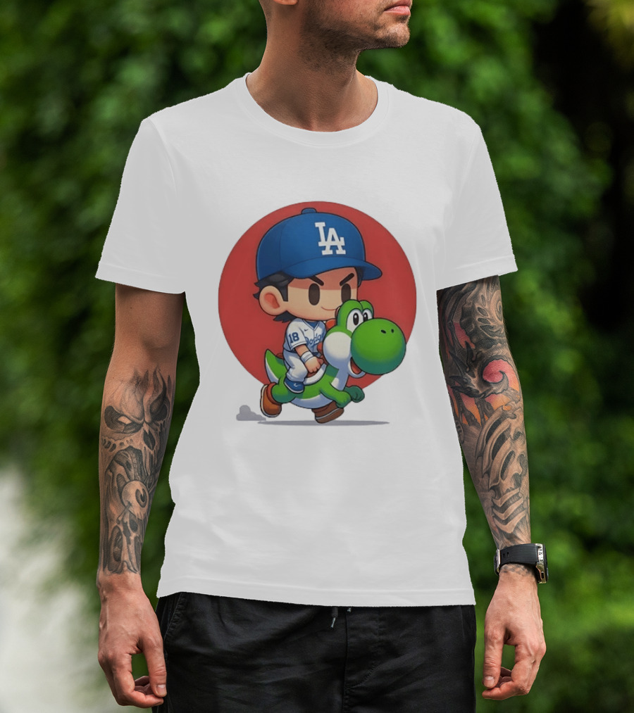 Los Angeles Dodgers Shohei Ohtani 18 Riding Yoshi T-Shirt