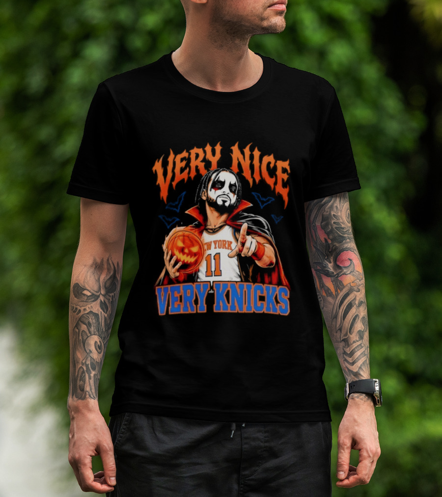 Jalen Brunson New York 11 Very Nice Very Knicks Halloween T-Shirt