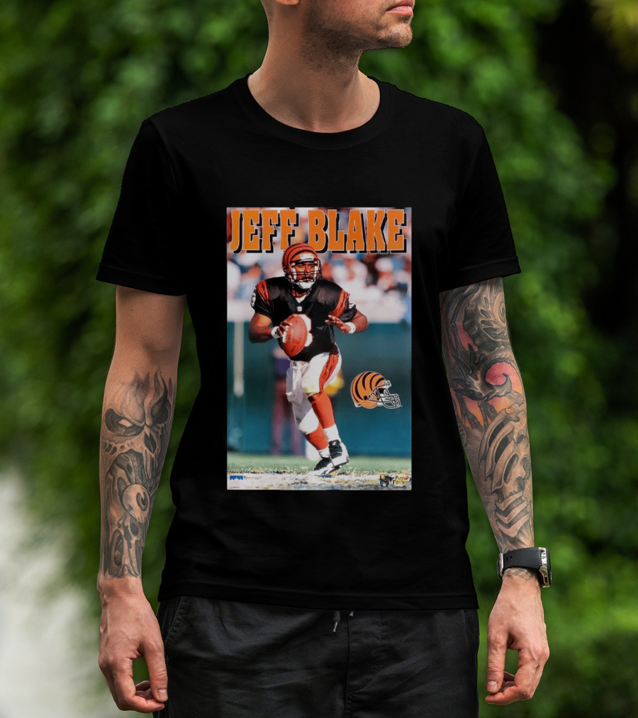 Cincinnati Bengals Jeff Blake Quarterback Action NFL Football T-Shirt