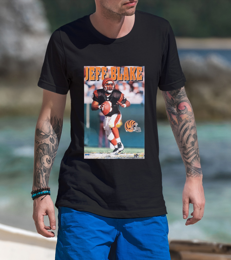Cincinnati Bengals Jeff Blake Quarterback Action NFL Football T-Shirt