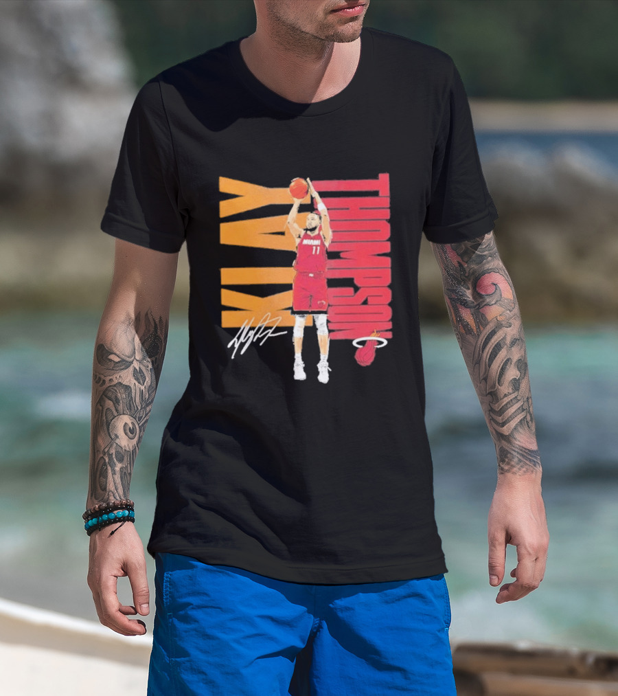 Klay Thompson Miami Heat 11 Basketball Player Signature T-Shirt