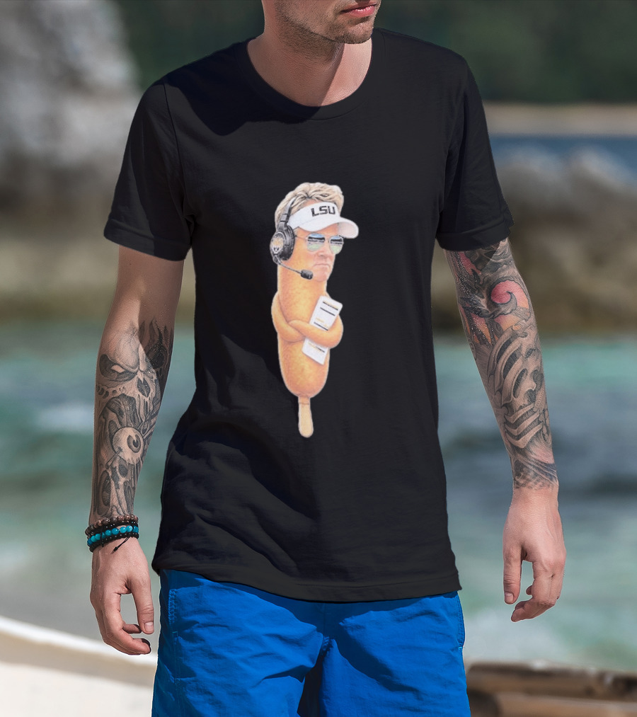 Lane Kiffin Ole Miss LSU Football Meme Corn Dog Headset T-Shirt