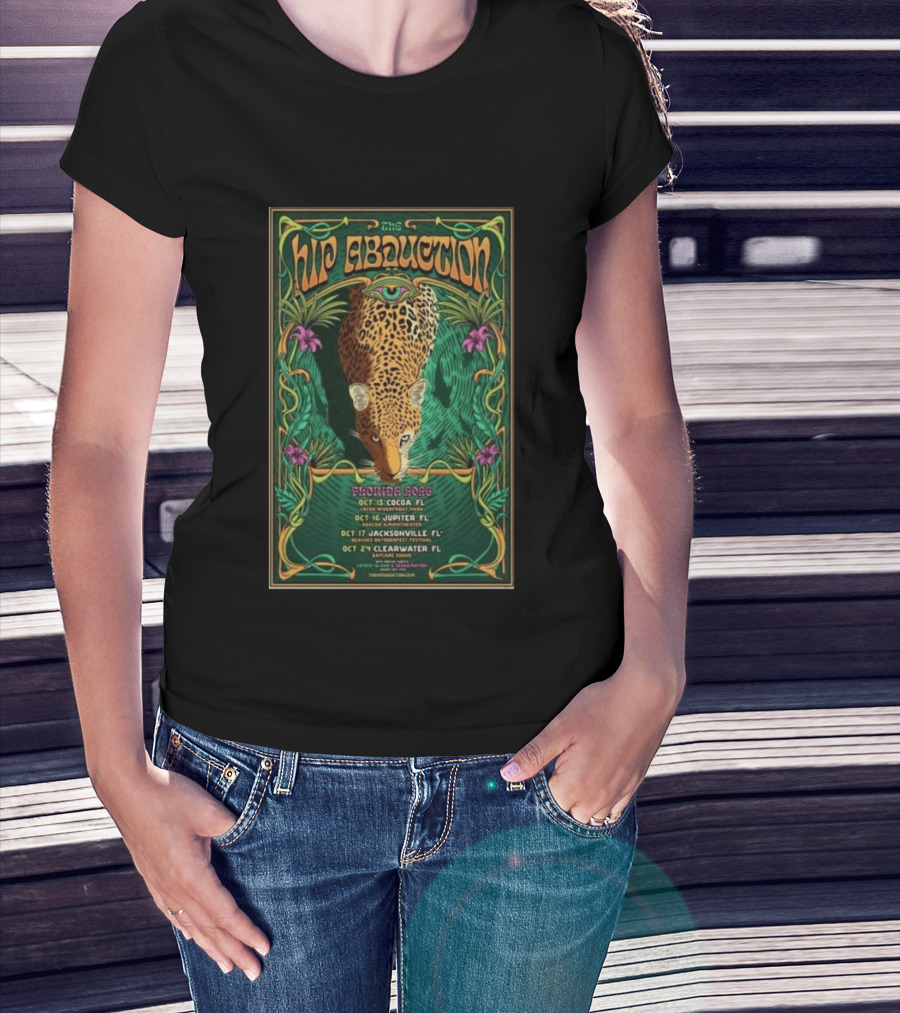 The Hip Abduction Tour Florida 2026 Abacoa Amphitheater Jupiter Oct 16 Leopard T-Shirt