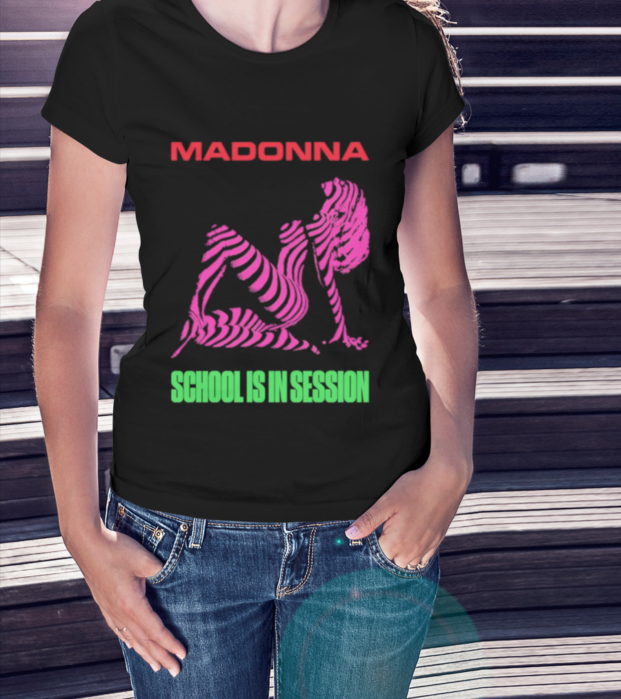 Madonna School Is In Session Pink T-Shirt