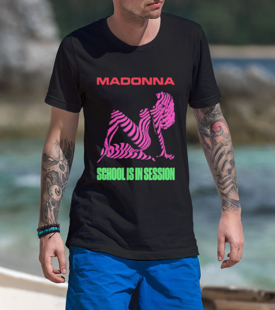 Madonna School Is In Session Pink T-Shirt