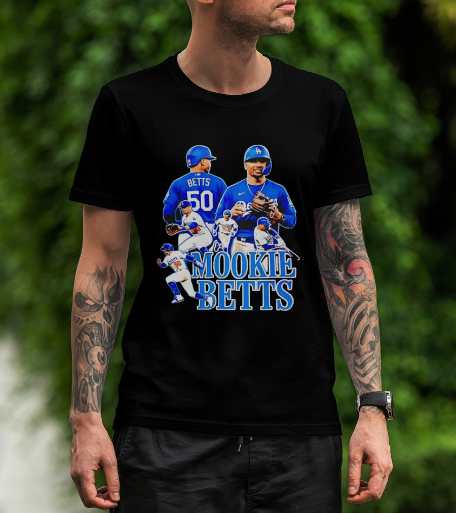 Mookie Betts 50 Los Angeles Dodgers MLB Players T-Shirt
