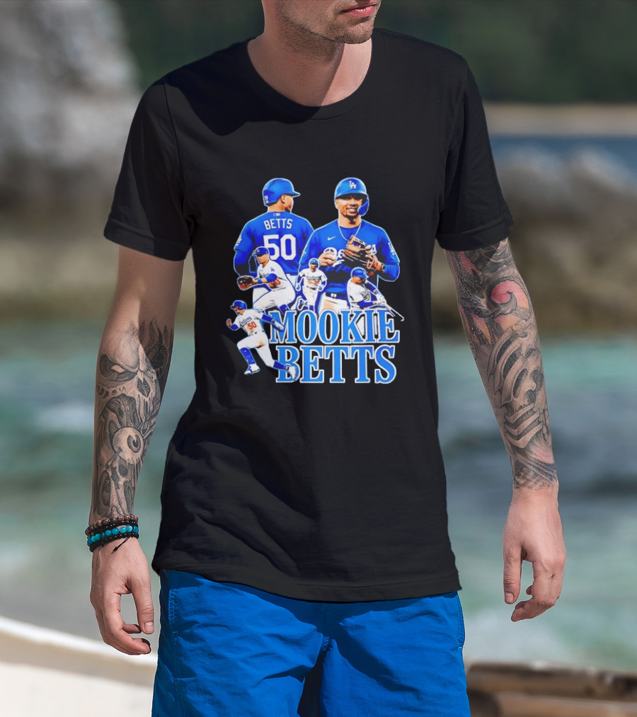 Mookie Betts 50 Los Angeles Dodgers MLB Players T-Shirt