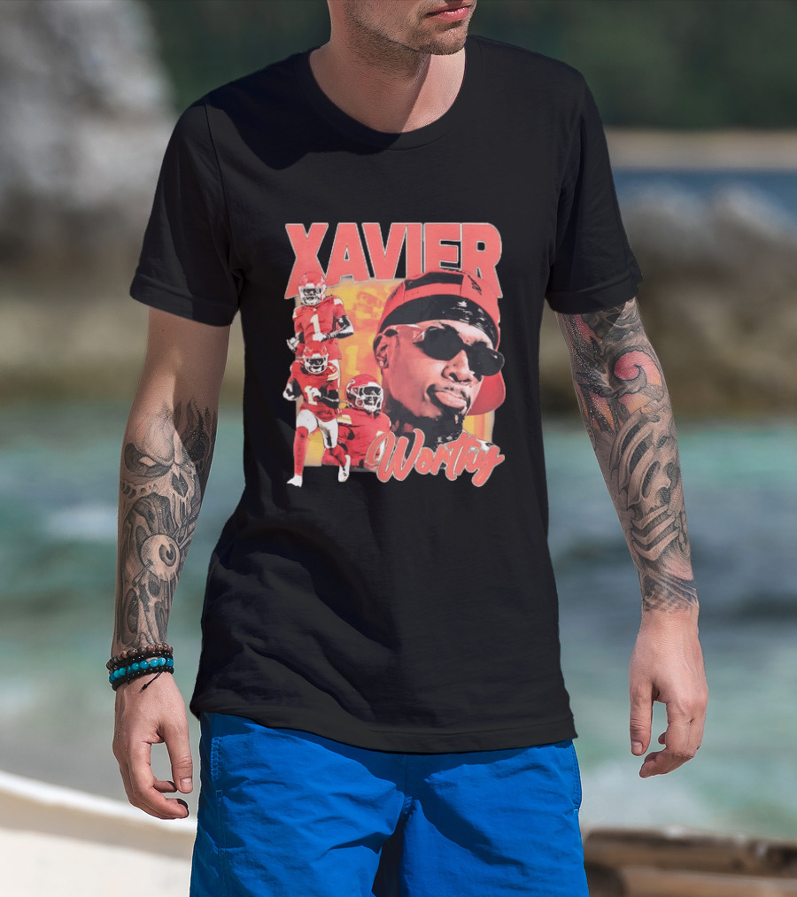 Xavier Worthy Kansas City Chiefs Football Player T-Shirt