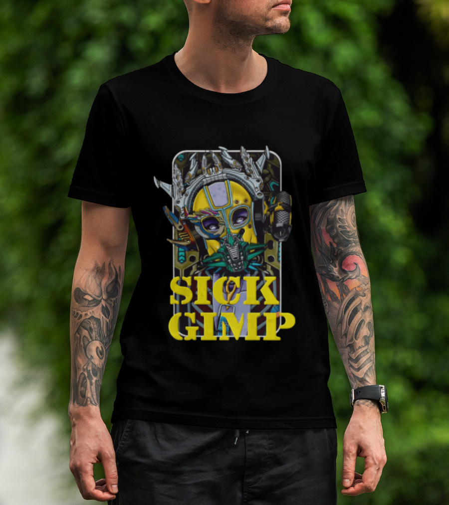 Sick Gimp Cybernetic Masked Figure Futuristic T-Shirt